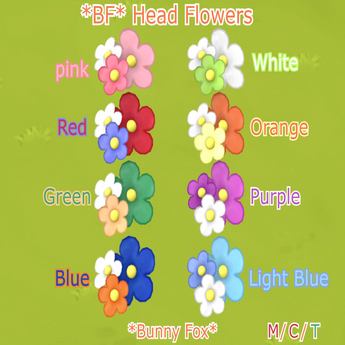 Second Life Marketplace - *BF* Head Flowers (Full Set)